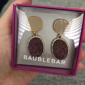 BaubleBar Druzy drop earrings